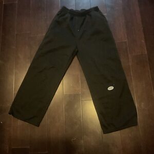 Black wide length sweatpants